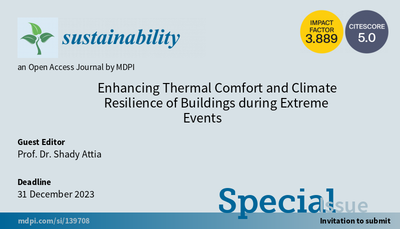 [Special Issue] Enhancing Thermal Comfort and Climate Resilience of Buildings during Extreme Events