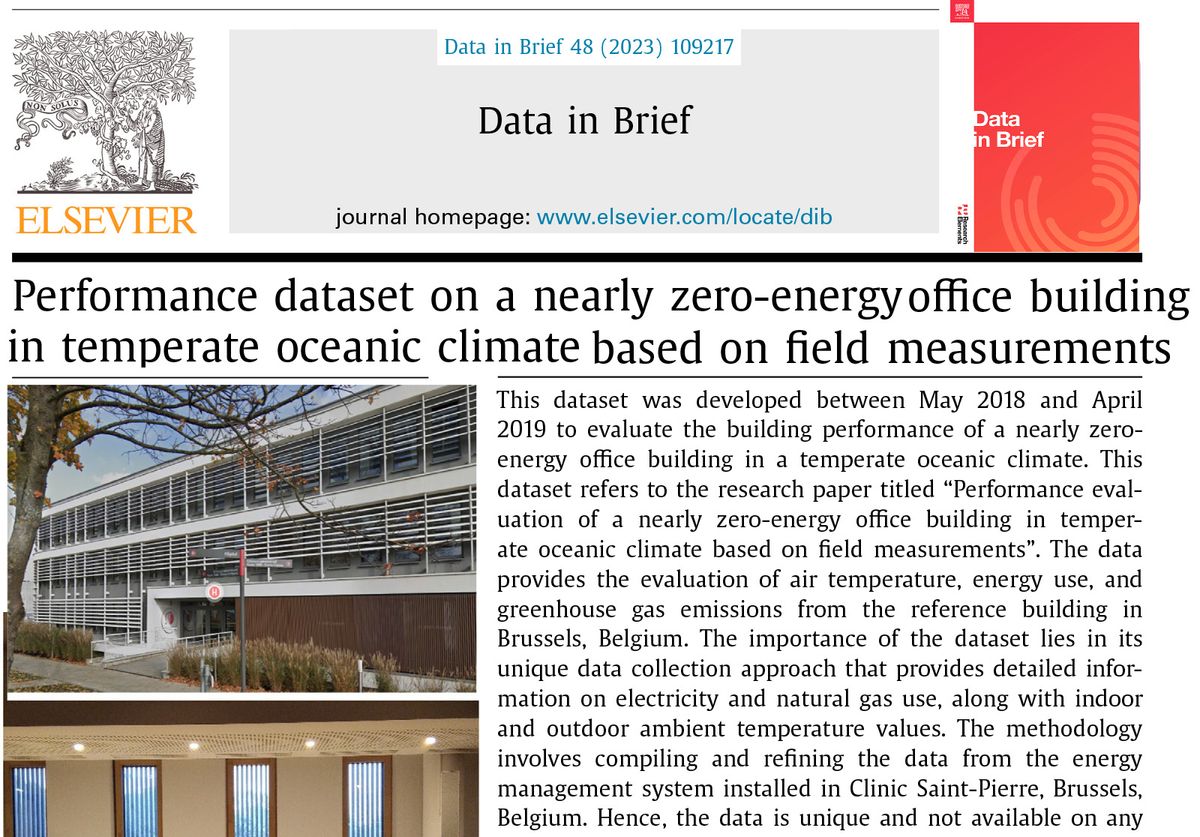 [Dataset] Field measurements of a nearly zero-energy office building performance in temperate oceanic climate